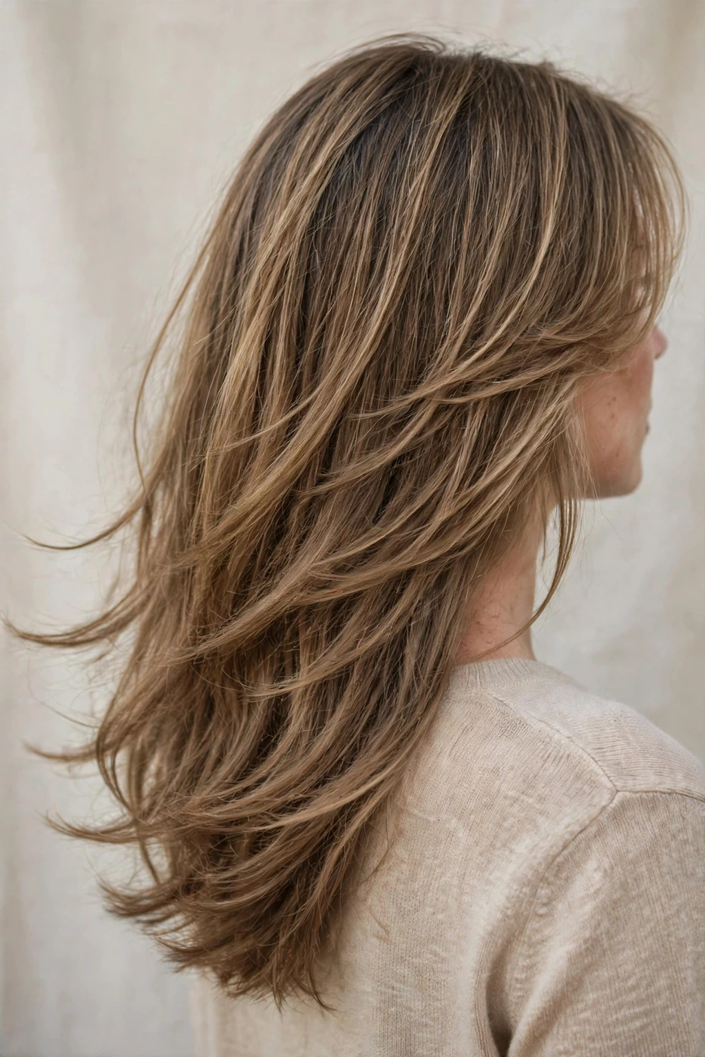 Long hair with invisible blended layers