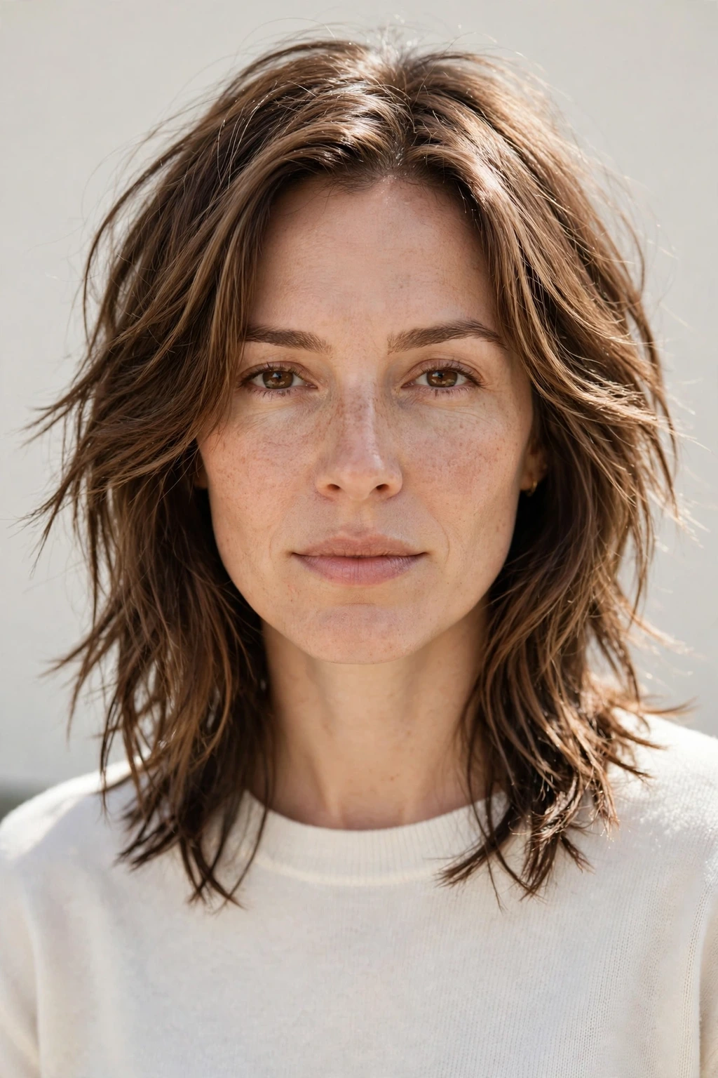 Piecey mid-length layered cut