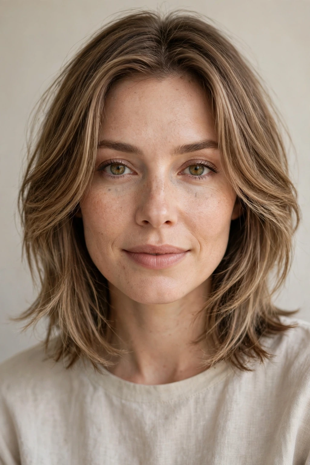 Soft blended face framing layers
