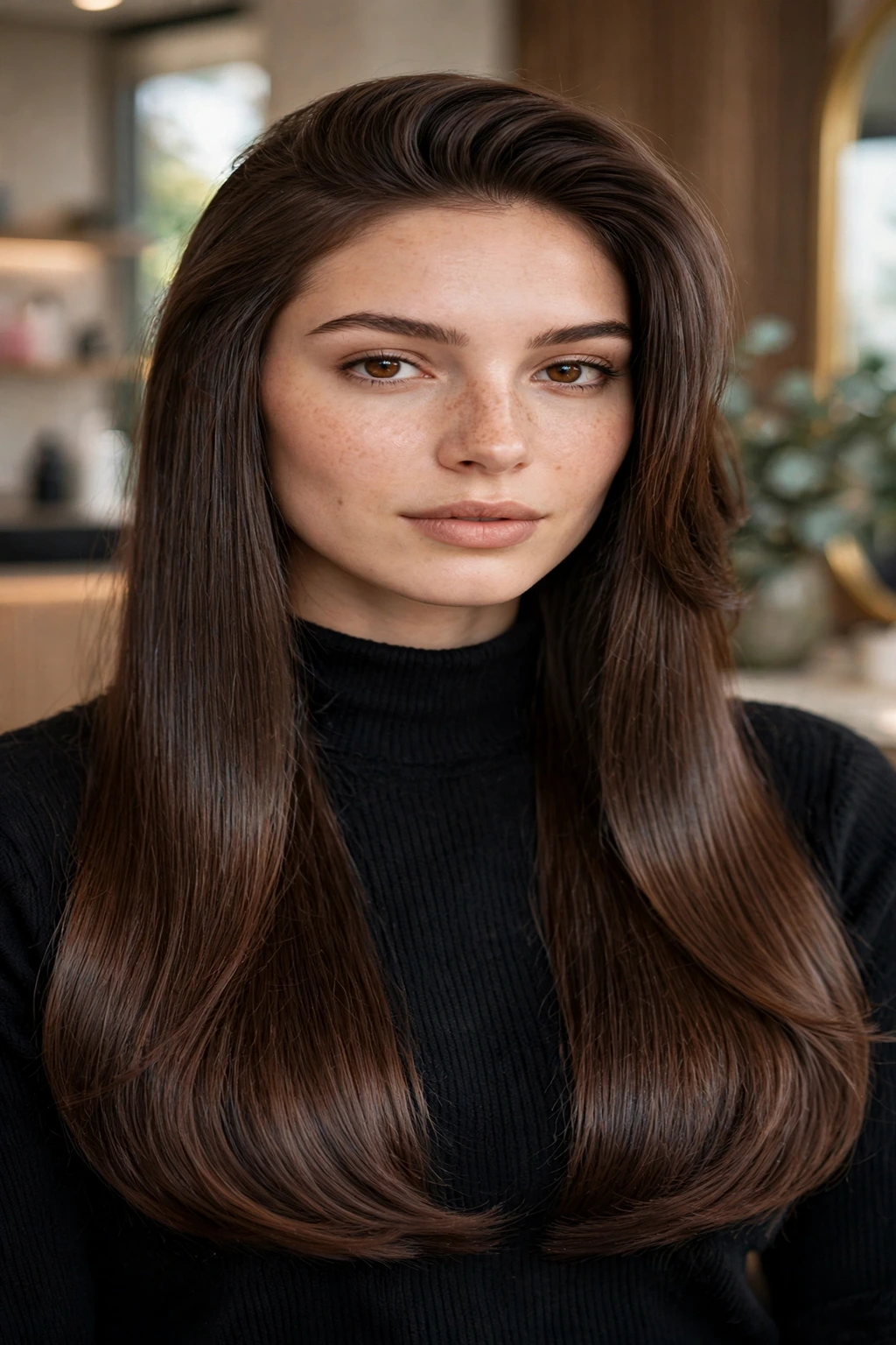 Long sleek blowout