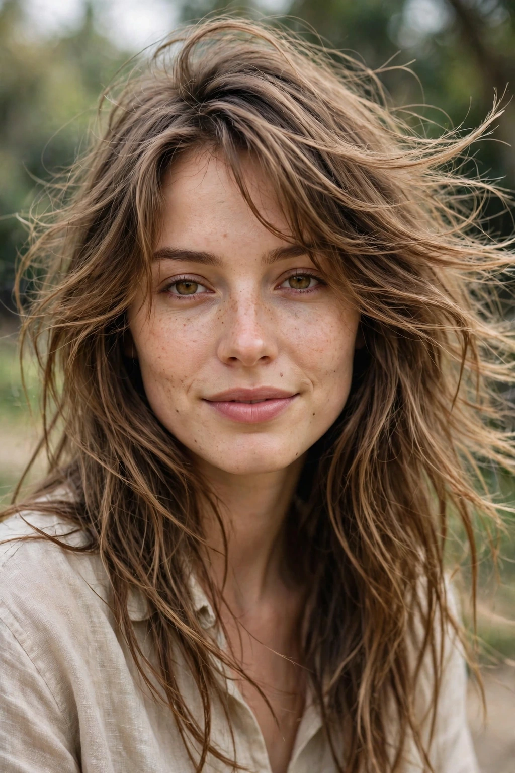 Long tousled layers