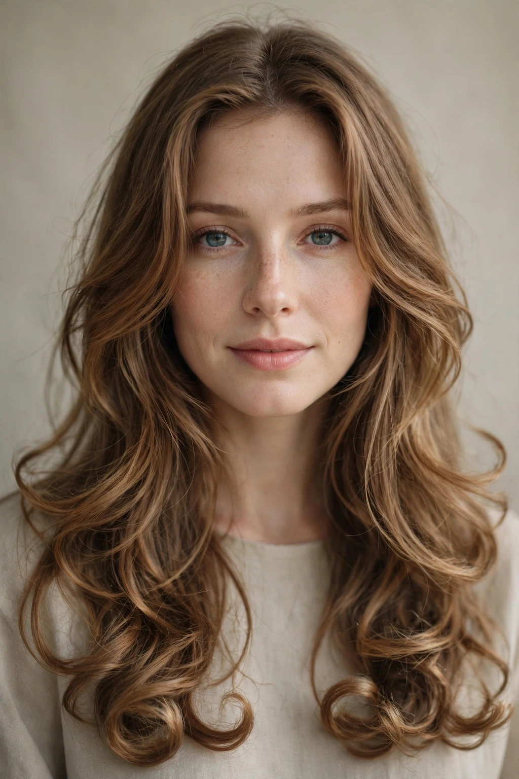 Romantic long layered hairstyle