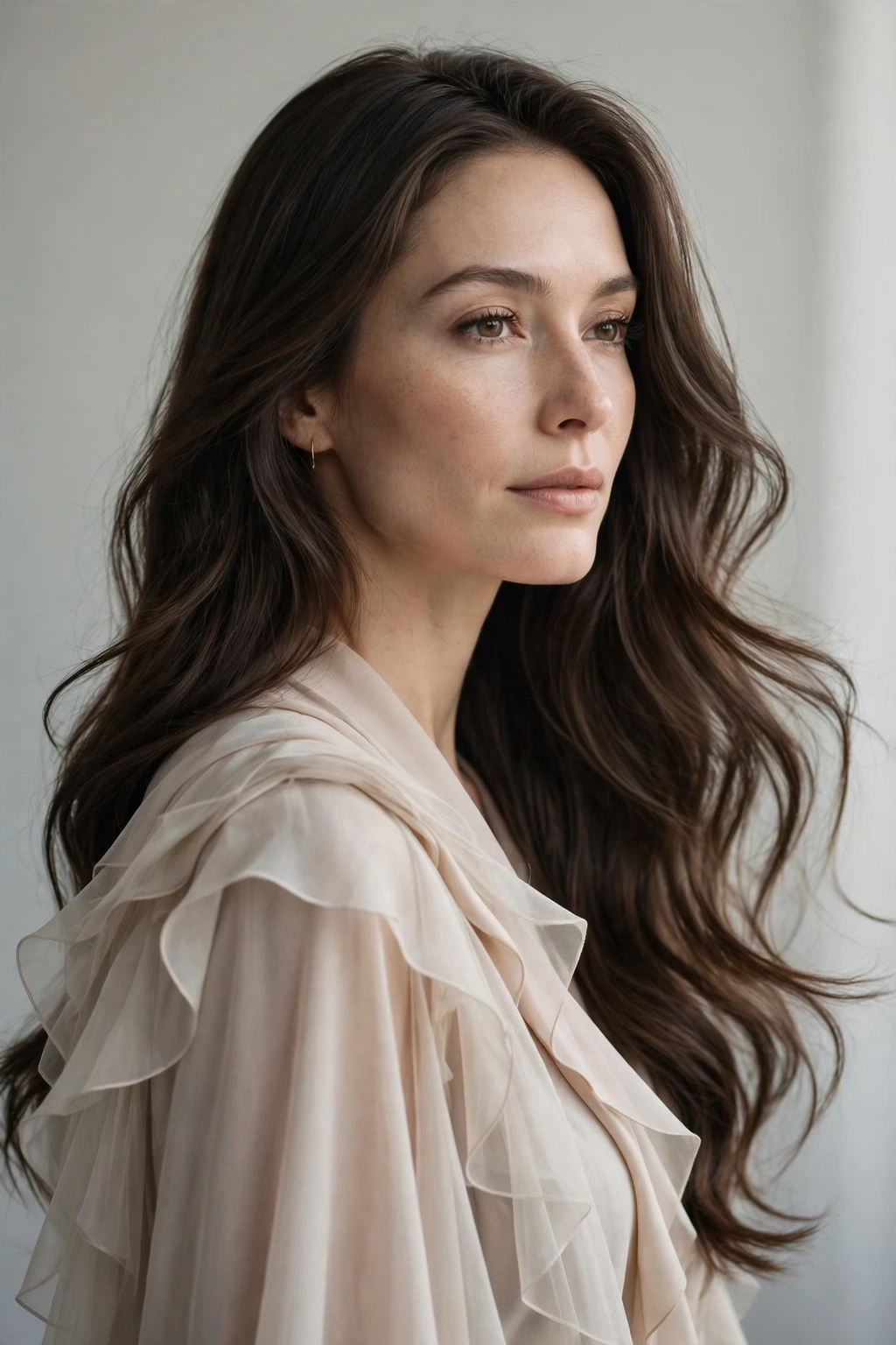 Elegant flowing long layers
