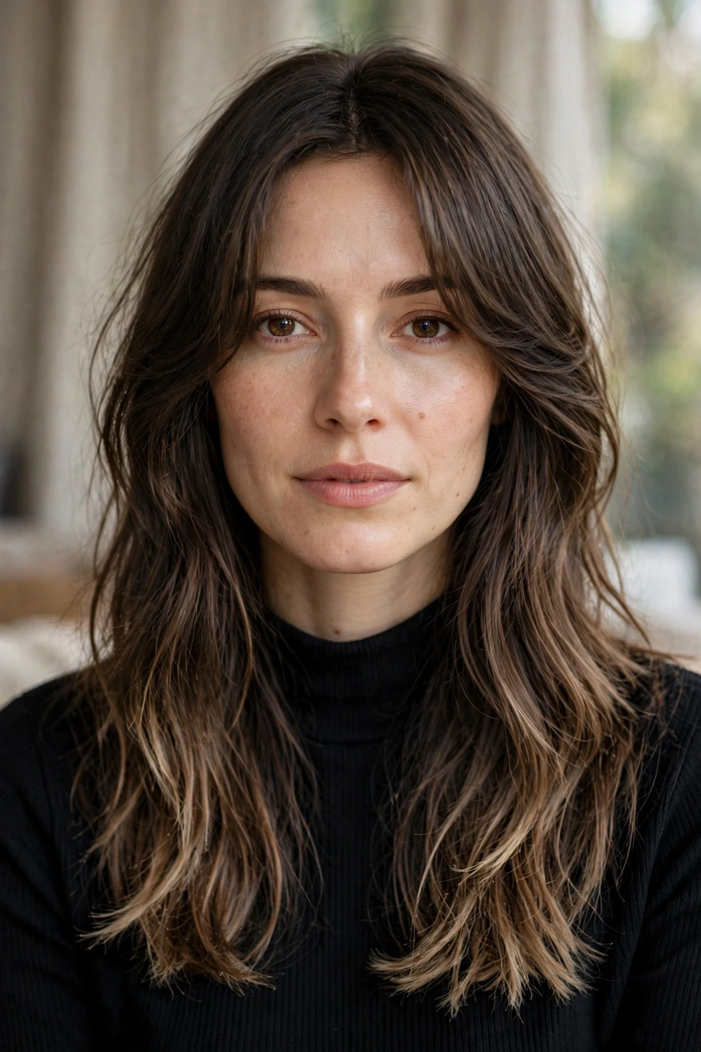 Long hair with softly sliced ends