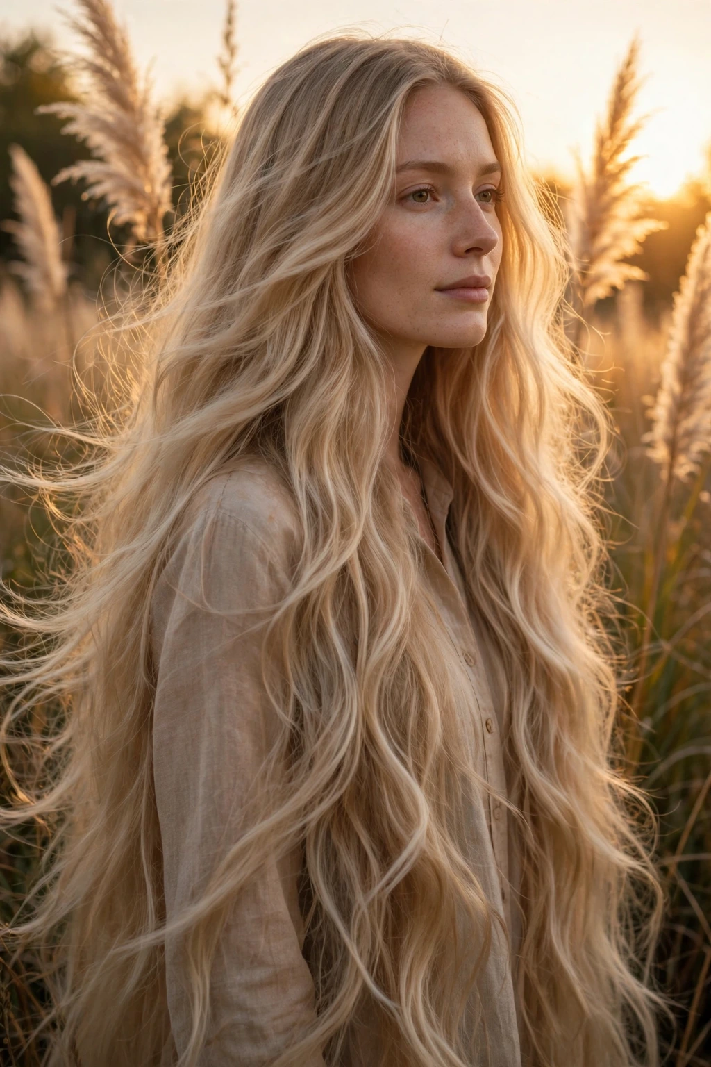 Dreamy very long layered hair