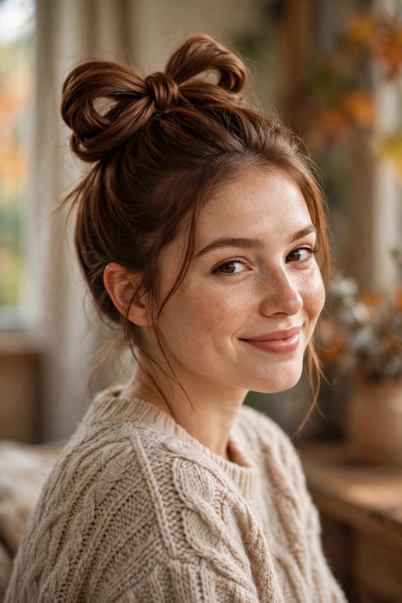 Autumn Bow Bun