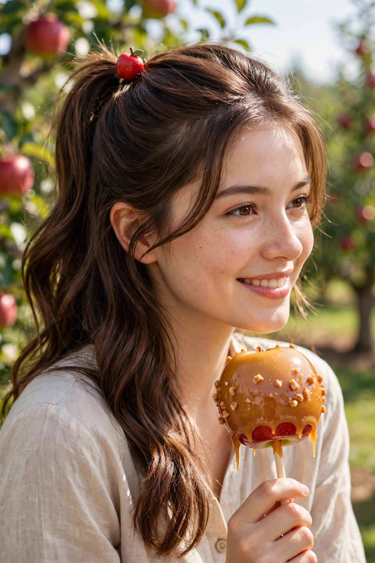 Caramel Apple Half-Up