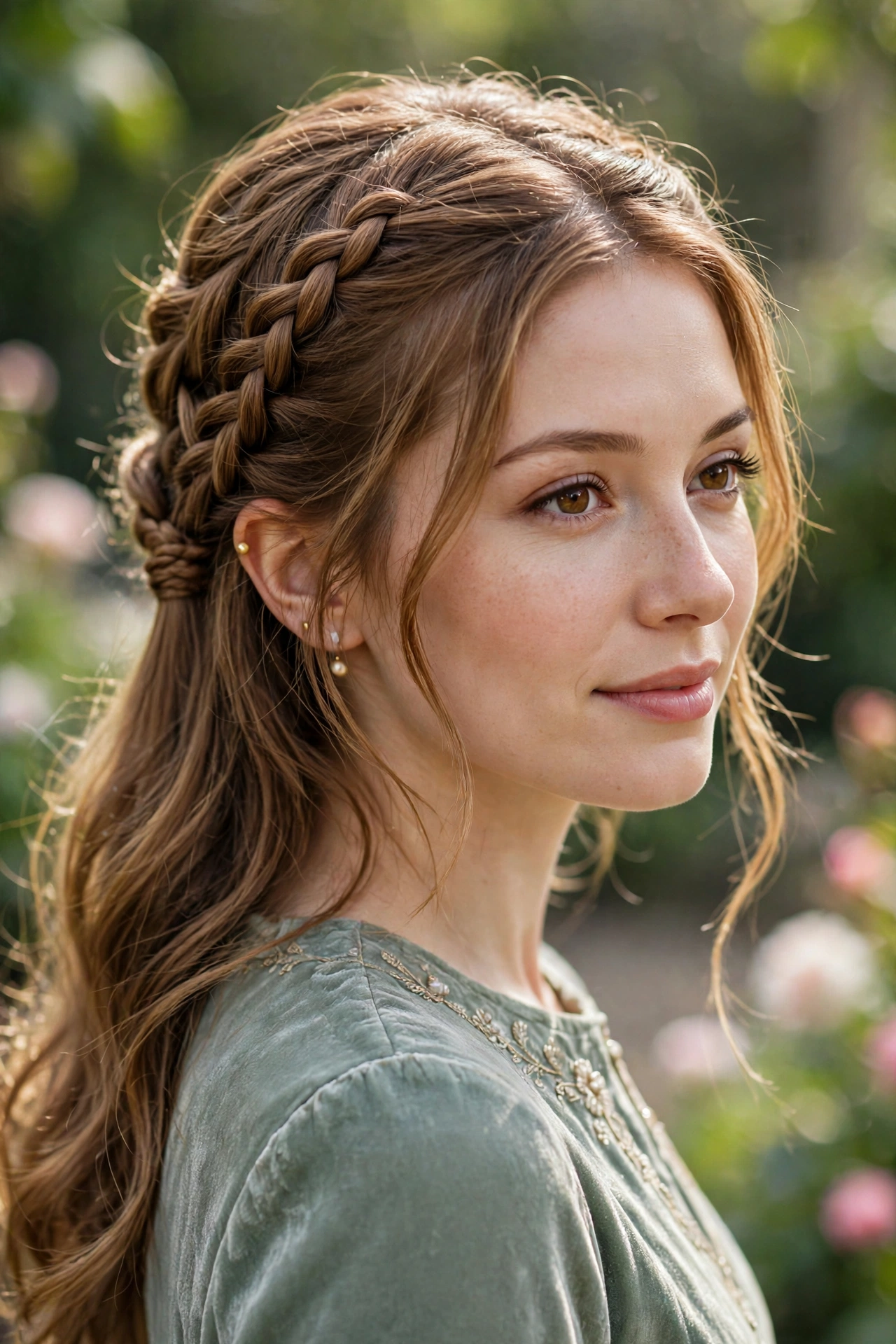 Half-Up Braided Crown