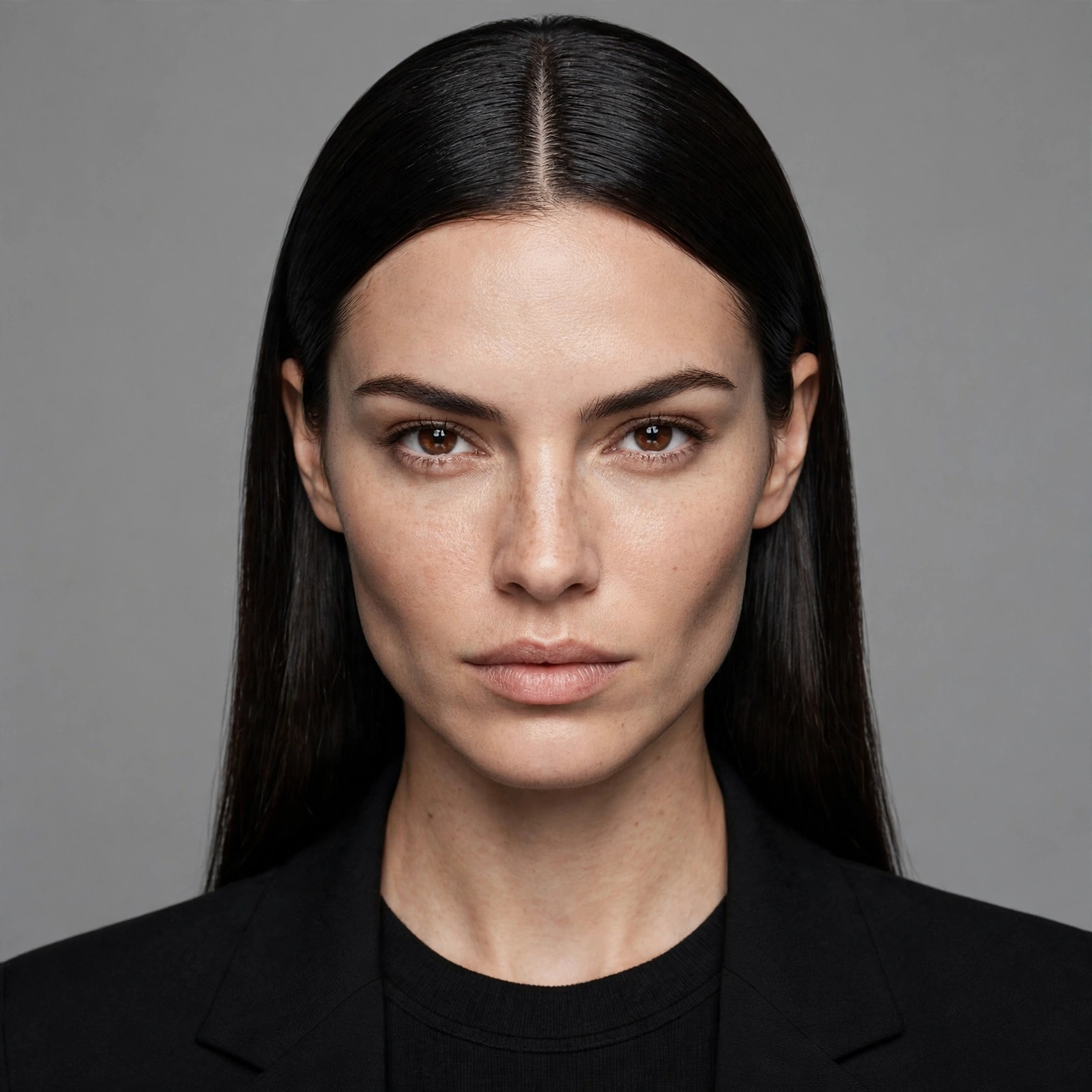 Sleek Middle-Part Straight