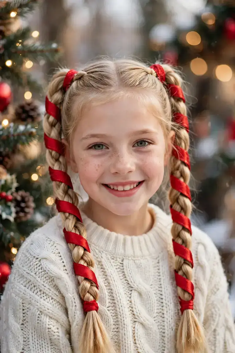 Candy Cane Braids