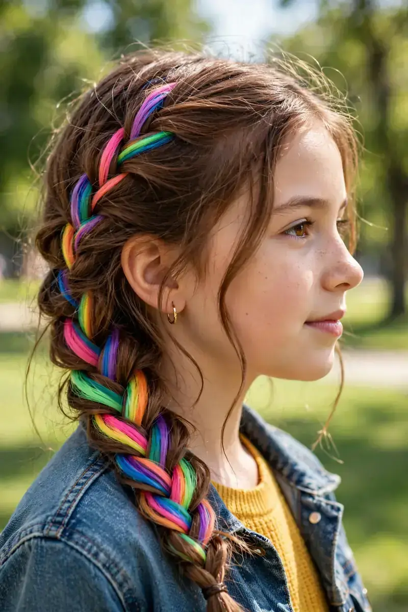 Rainbow Streak Braid