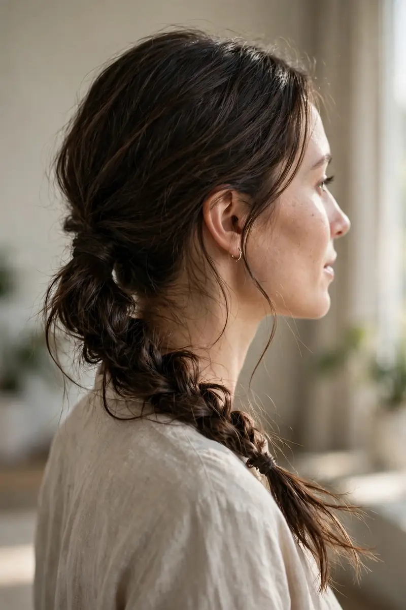 Braided Low Ponytail