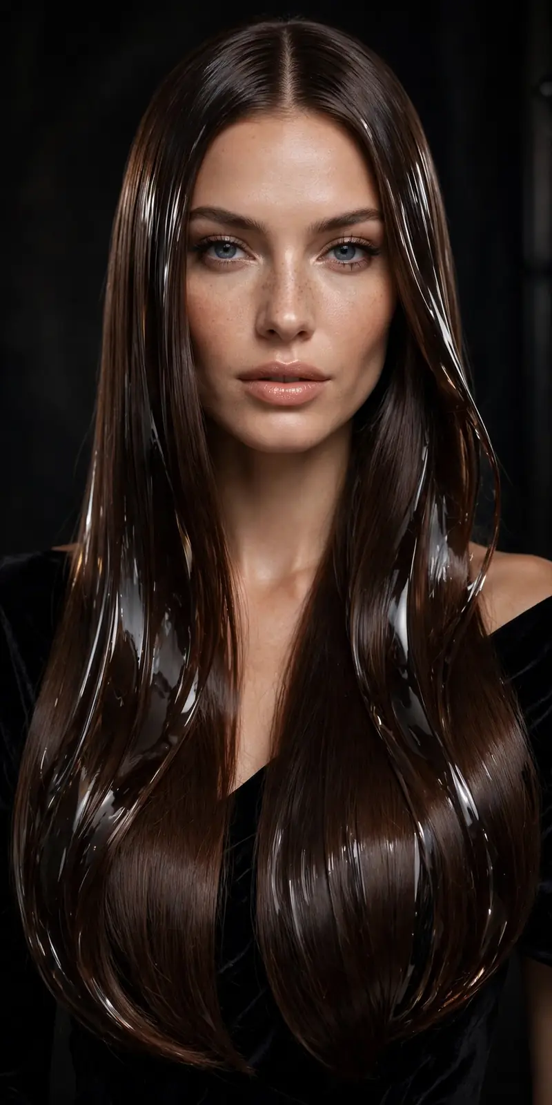 Glossy Glass Hair