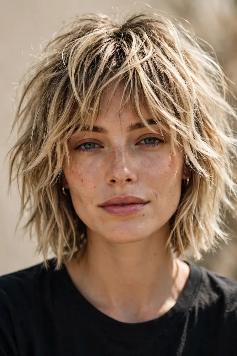 Tousled Shaggy Bob