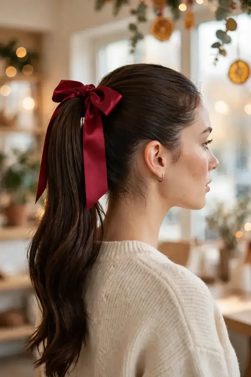 Cranberry Ribbon Pony
