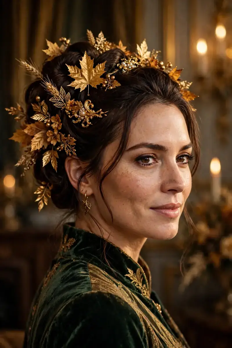 Gilded Autumn Updo