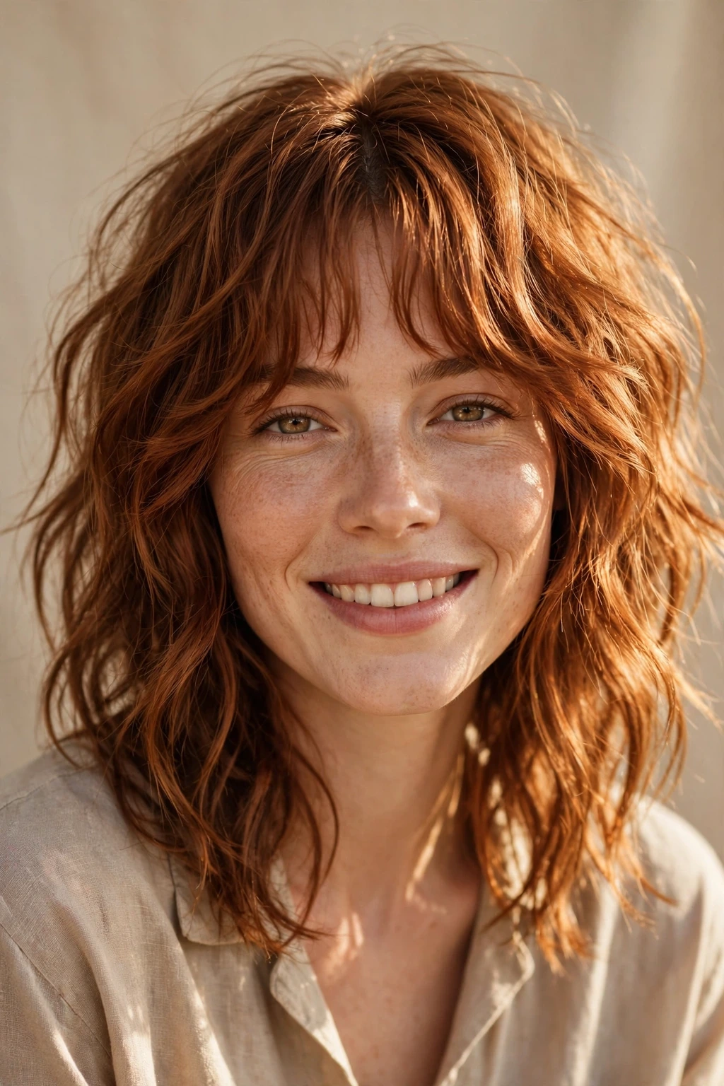 Wavy mid-length shag