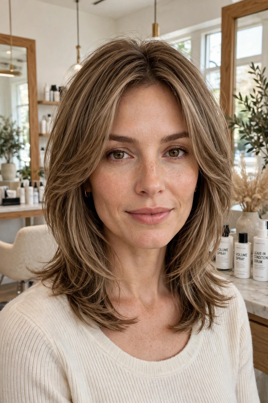 Modern midi layers haircut