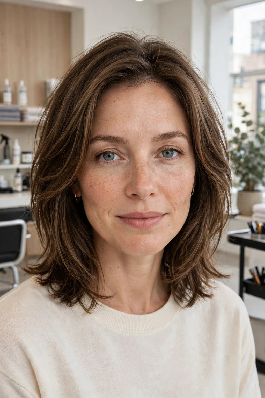Easy midi layers hairstyle