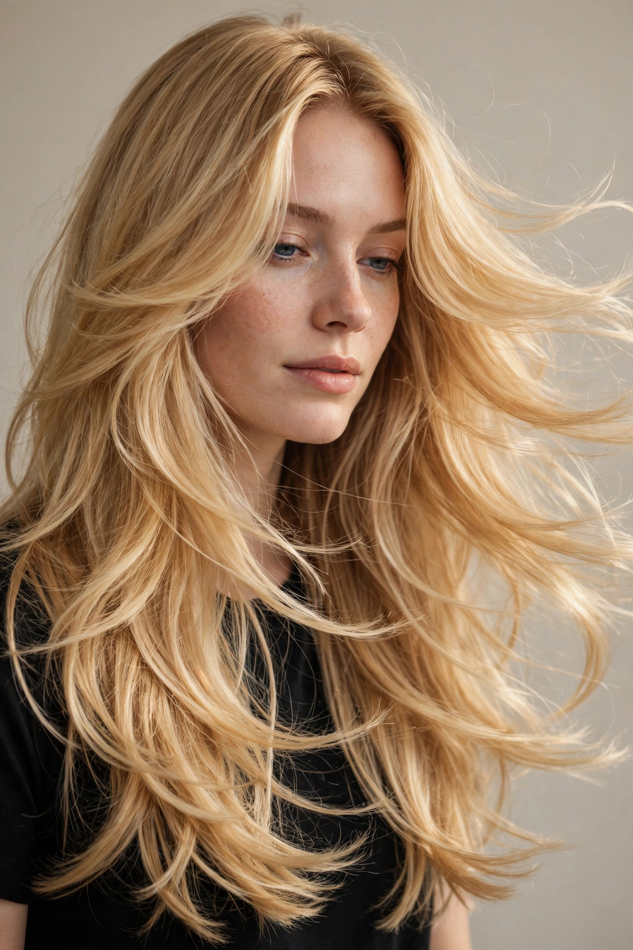 Golden Leaf Layers hairstyle