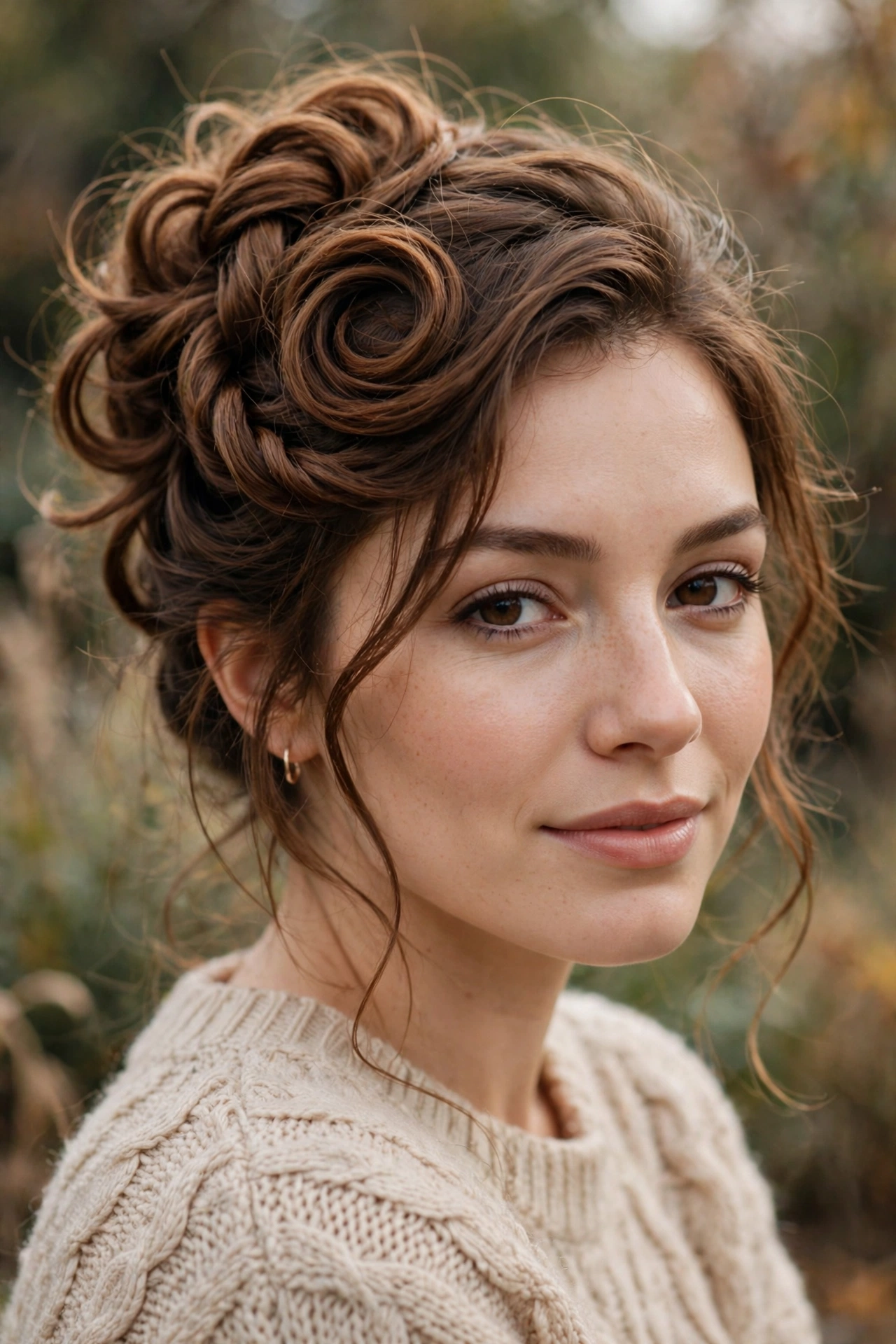 Pecan Swirl Updo hairstyle
