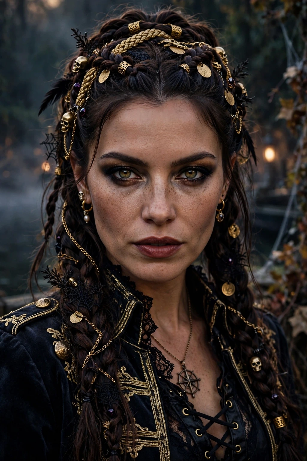 Pirate queen braids hairstyle