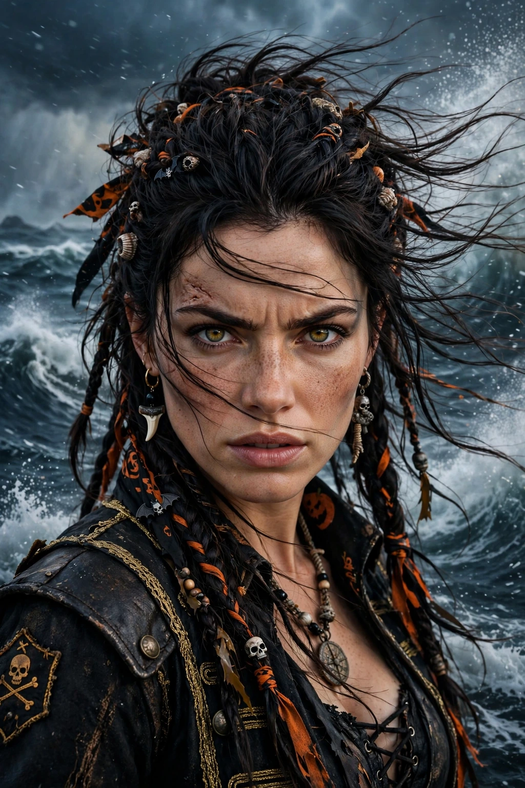 Stormy sea waves hairstyle
