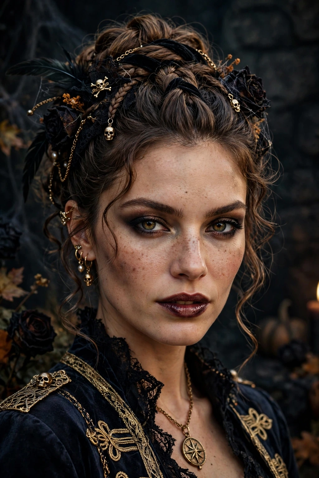 Pirate princess updo hairstyle
