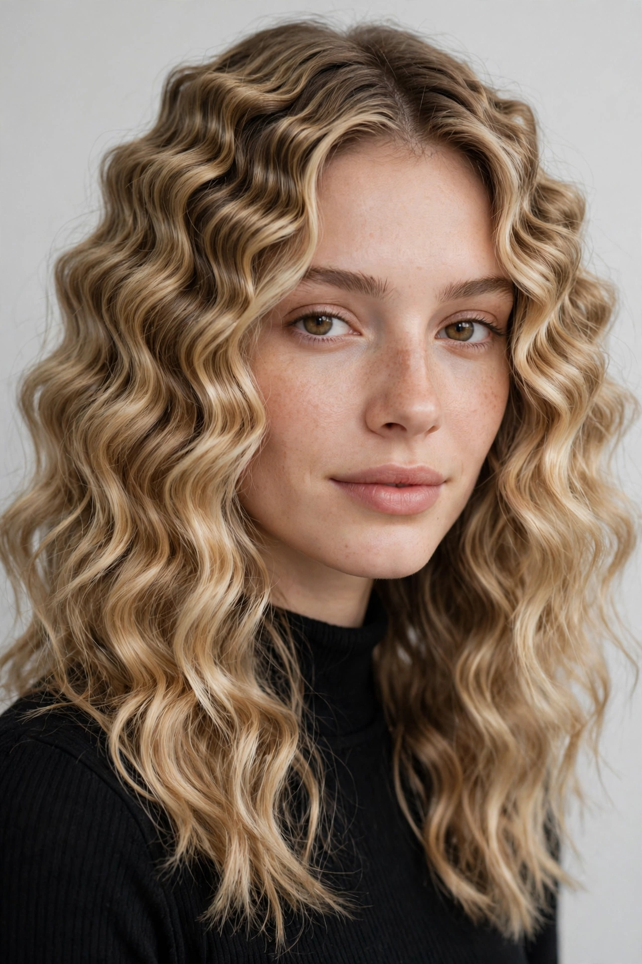 Modern Crimped Waves hairstyle