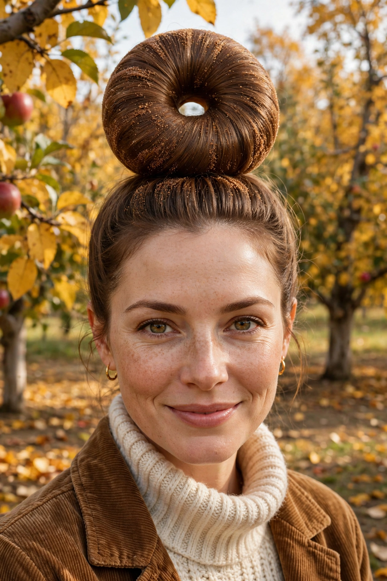 Cider Donut Bun hairstyle