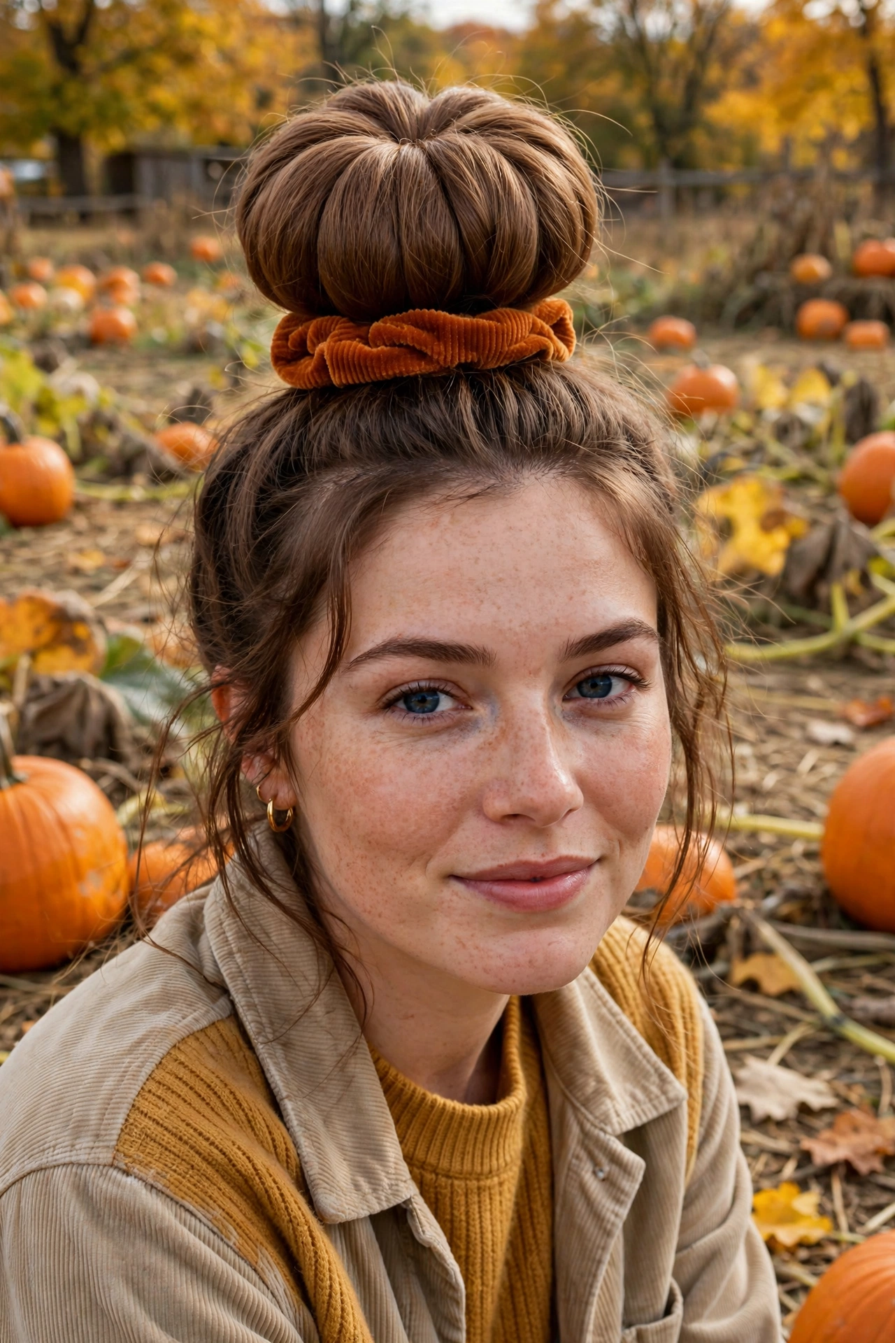 Pumpkin Top Knot hairstyle