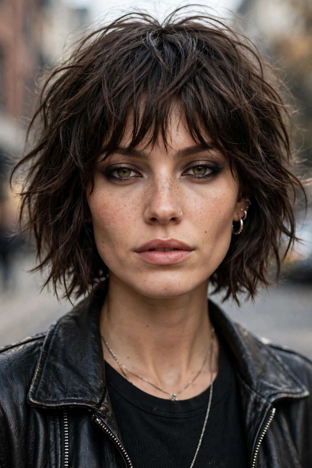 Classic shaggy bob hairstyle
