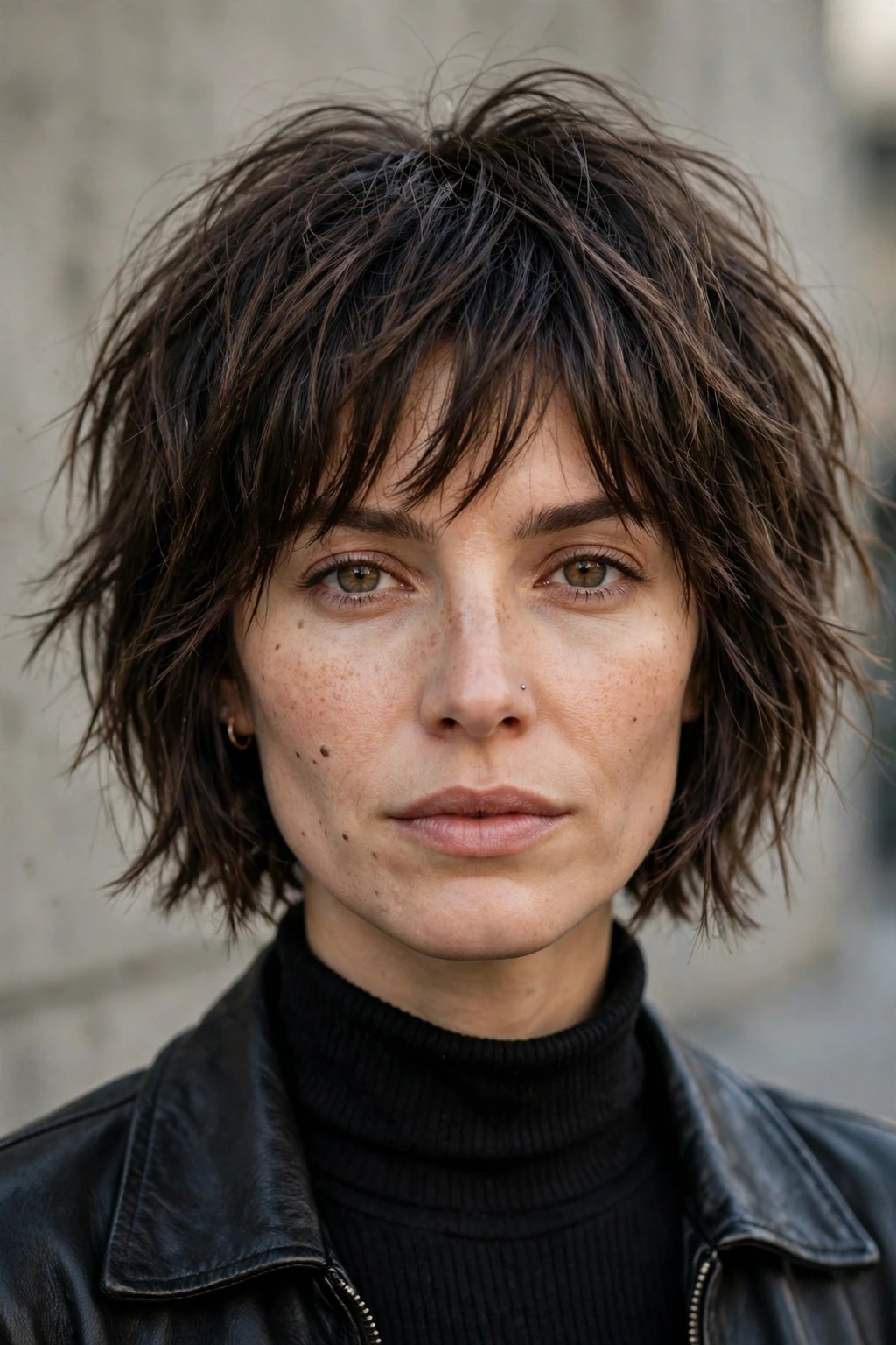 Shaggy French bob hairstyle
