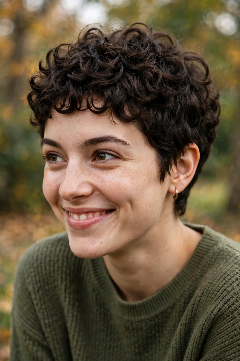 Curly pixie