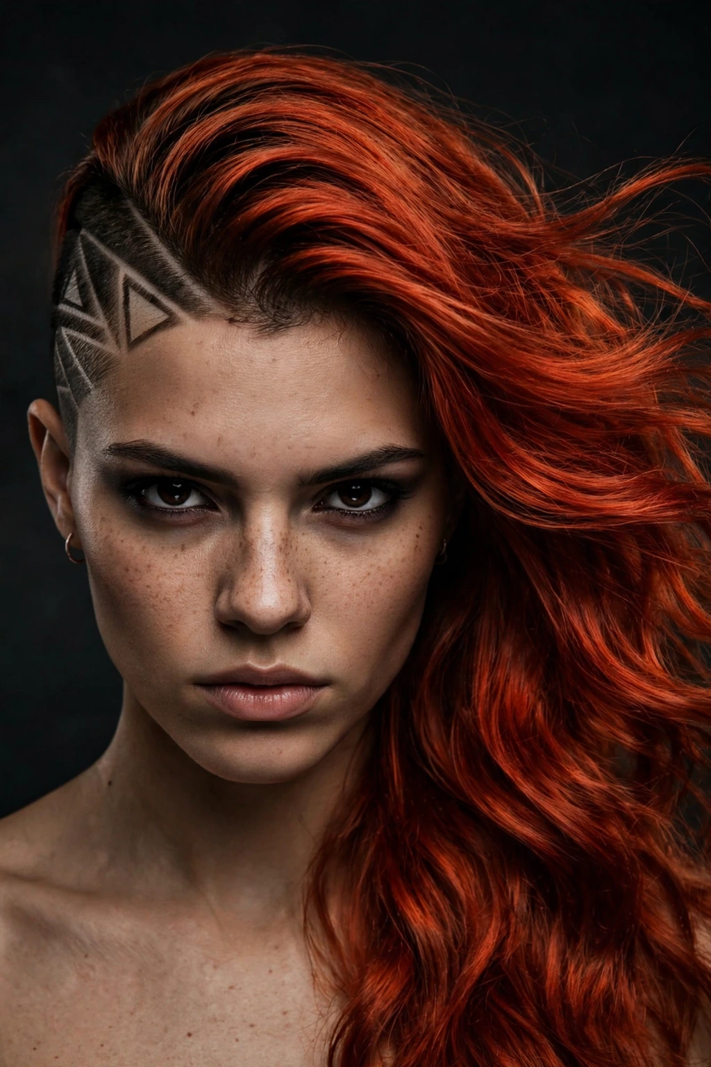 Bold undercut hairstyle