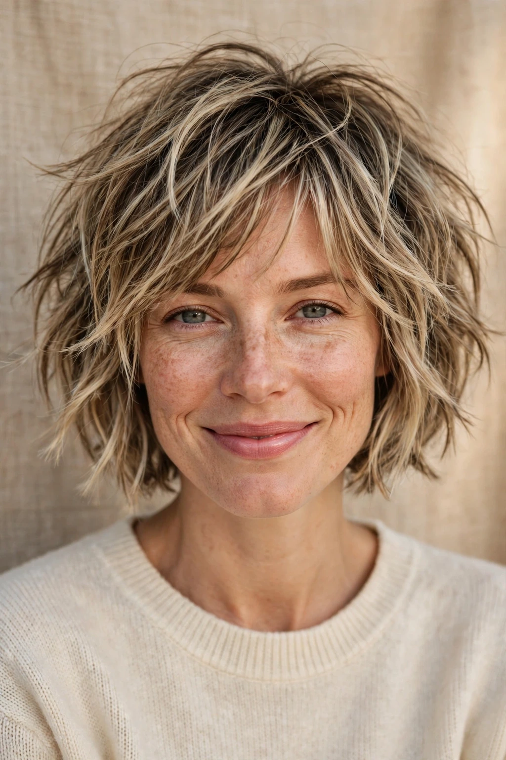Choppy layered bob
