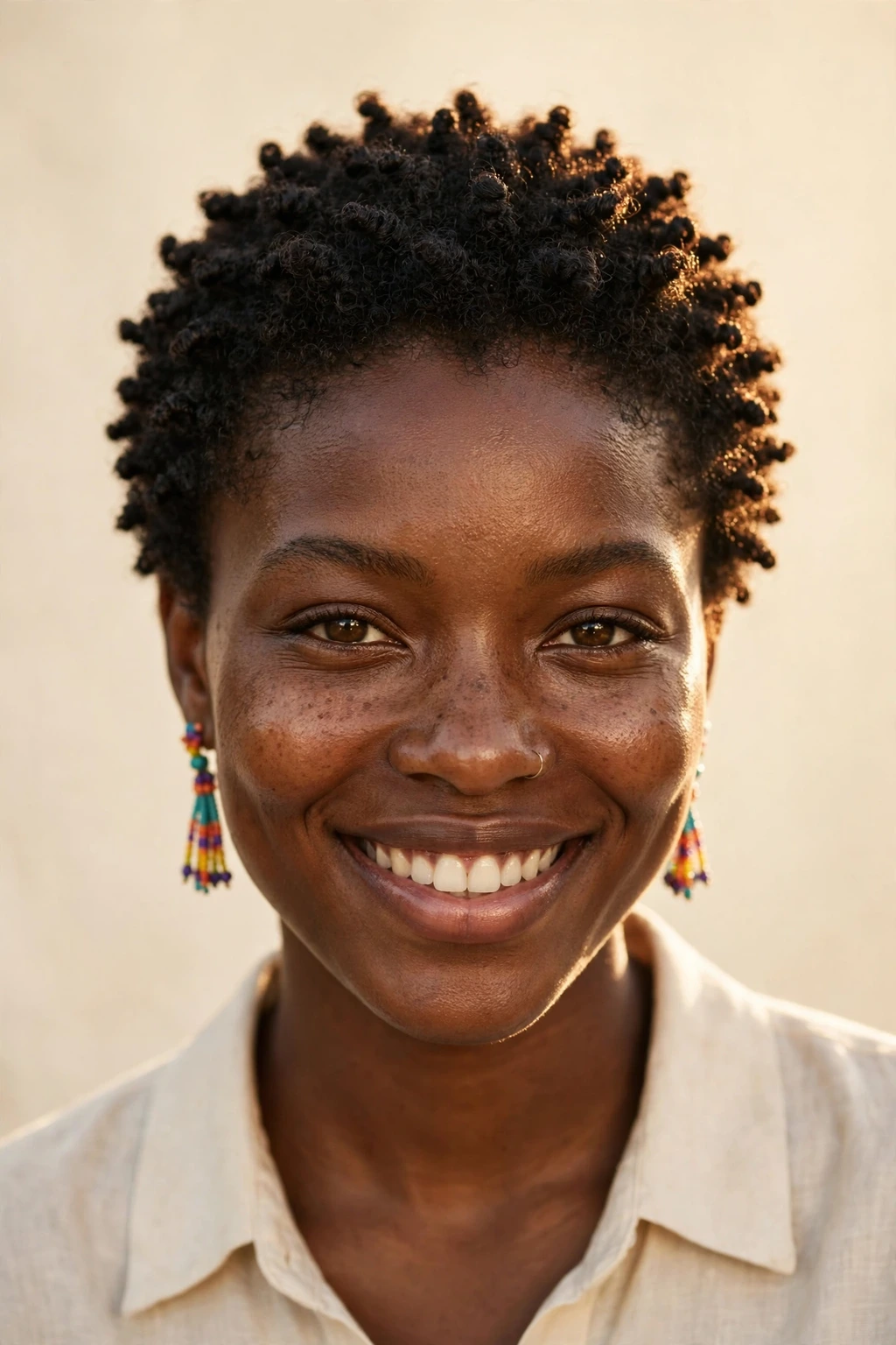 Coily TWA hairstyle