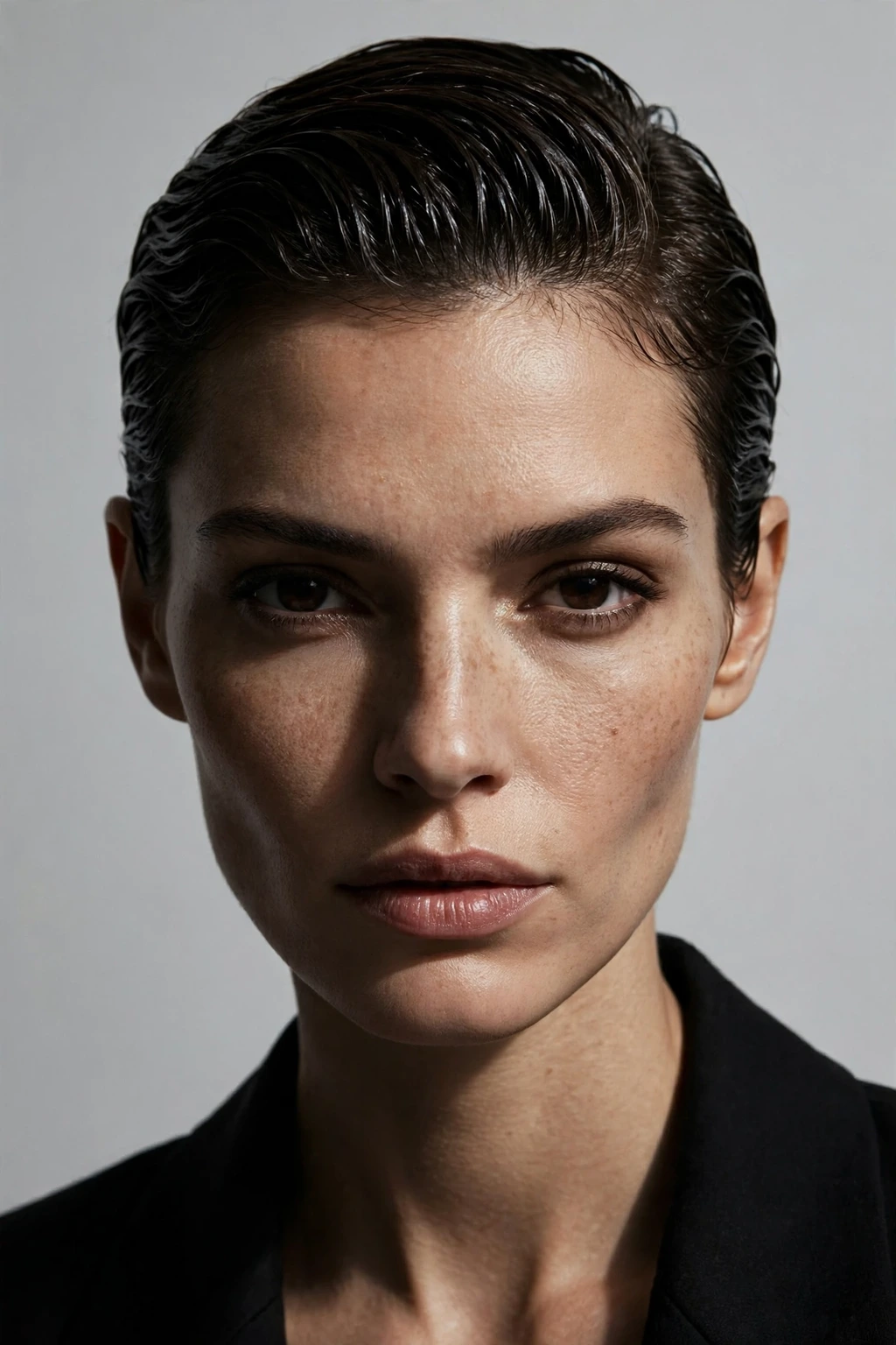 Slicked-back crop