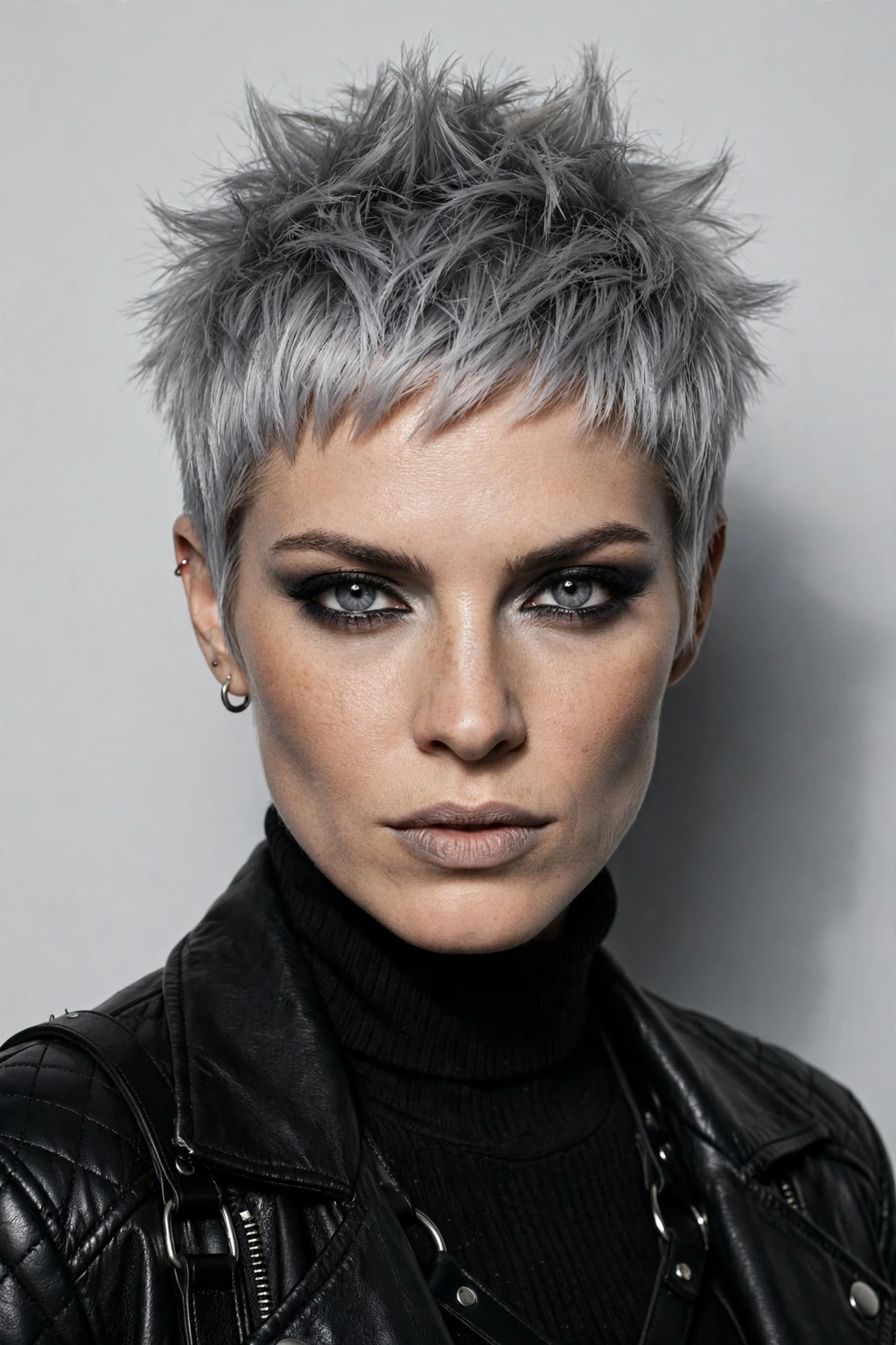 Spiky pixie cut