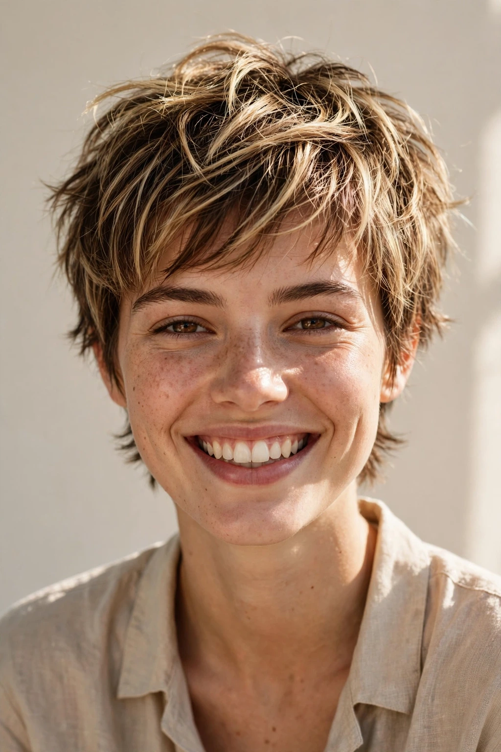 Tousled boy cut