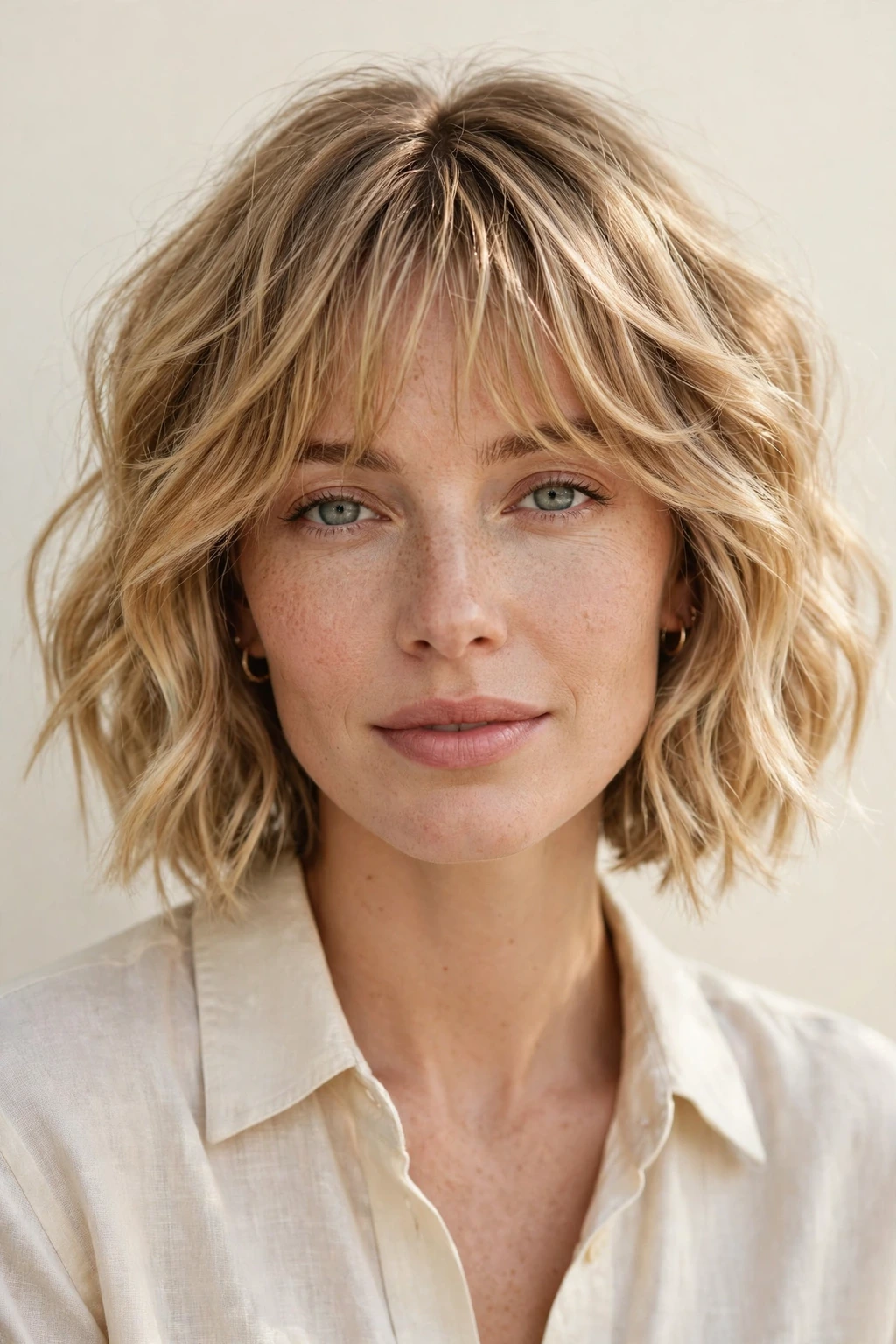 Wavy French bob