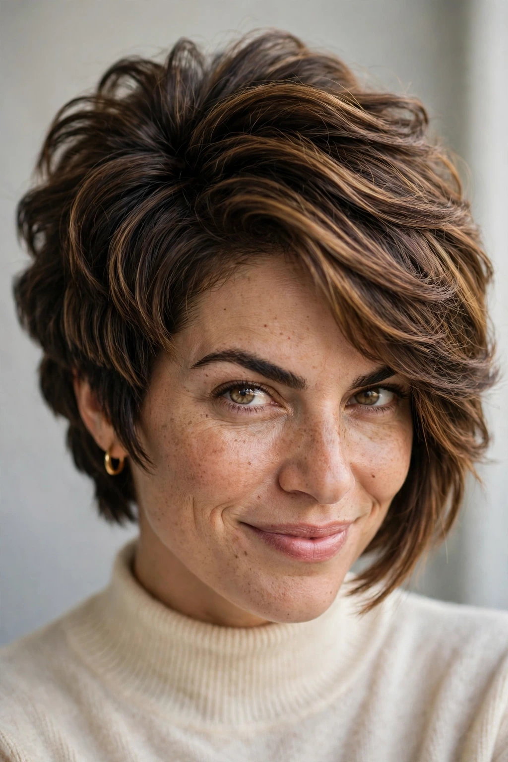 Sassy stacked bob haircut