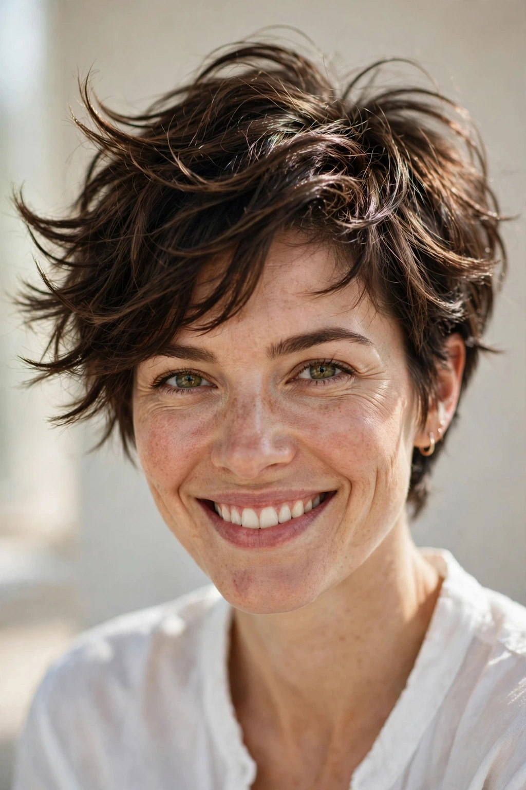 Short haircut with lively layers