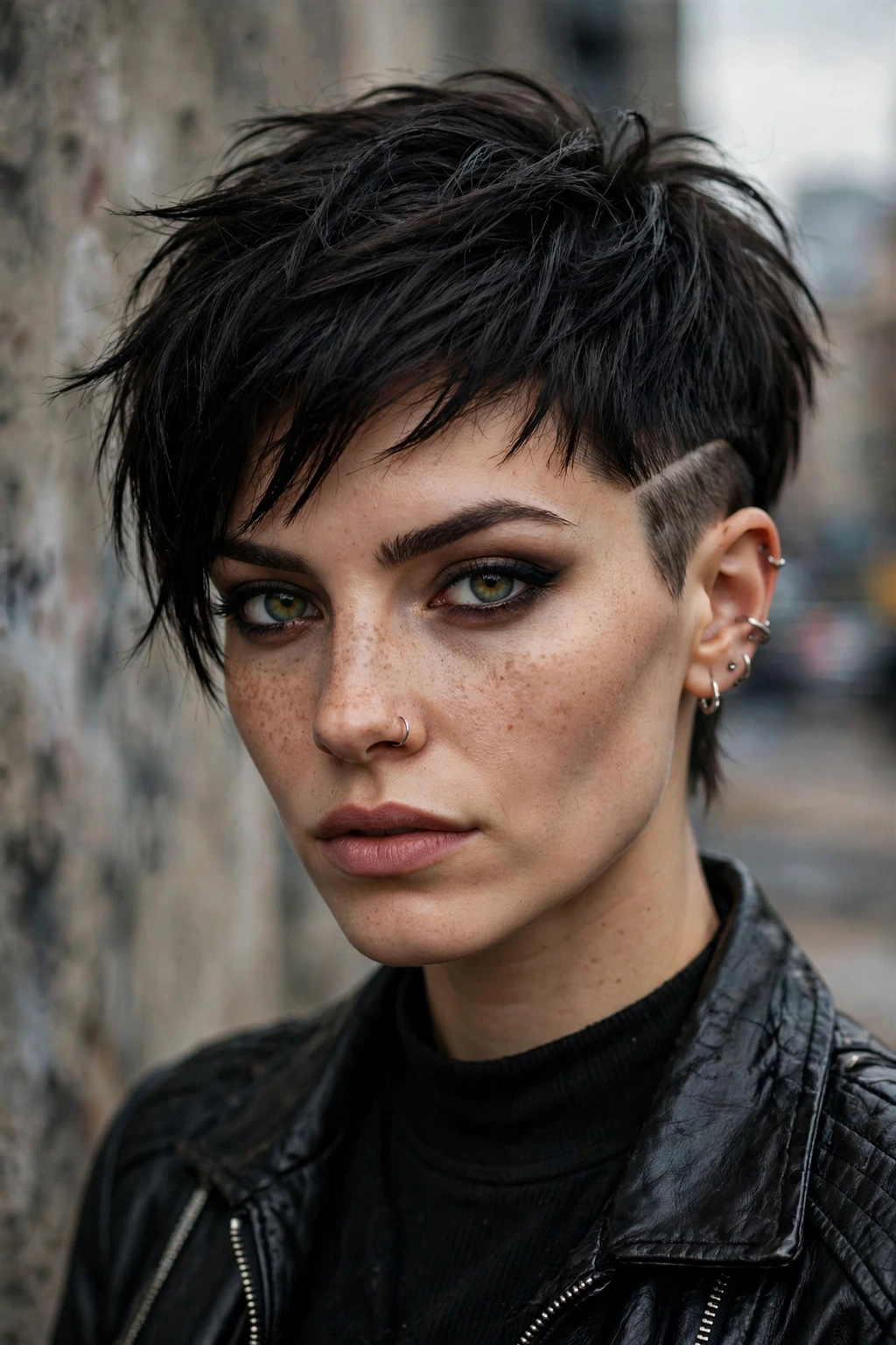 Short haircut with undercut