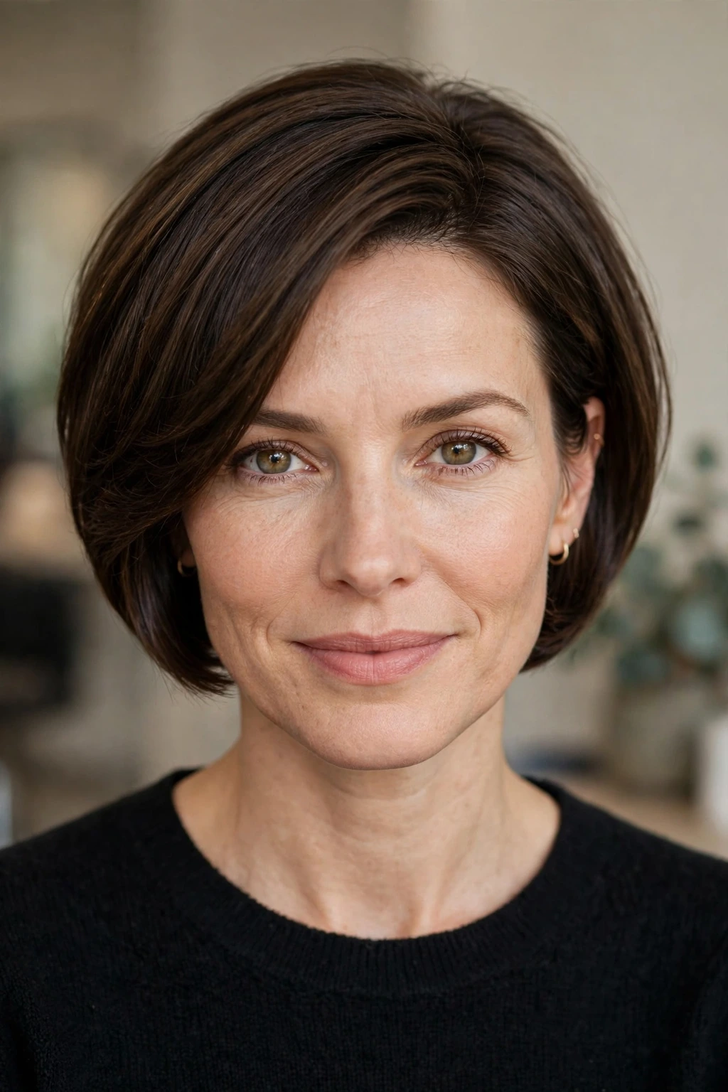 Classic short layered bob