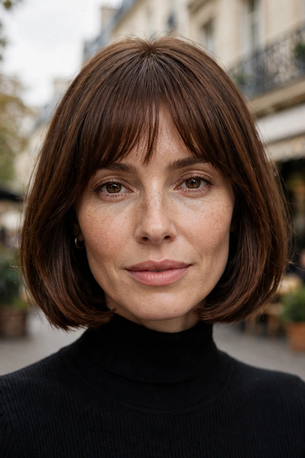 Shoulder length french bob