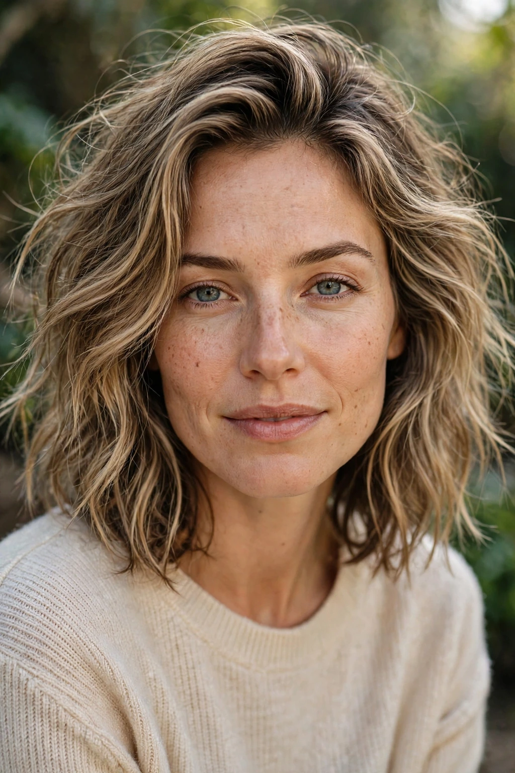 Tousled shoulder waves