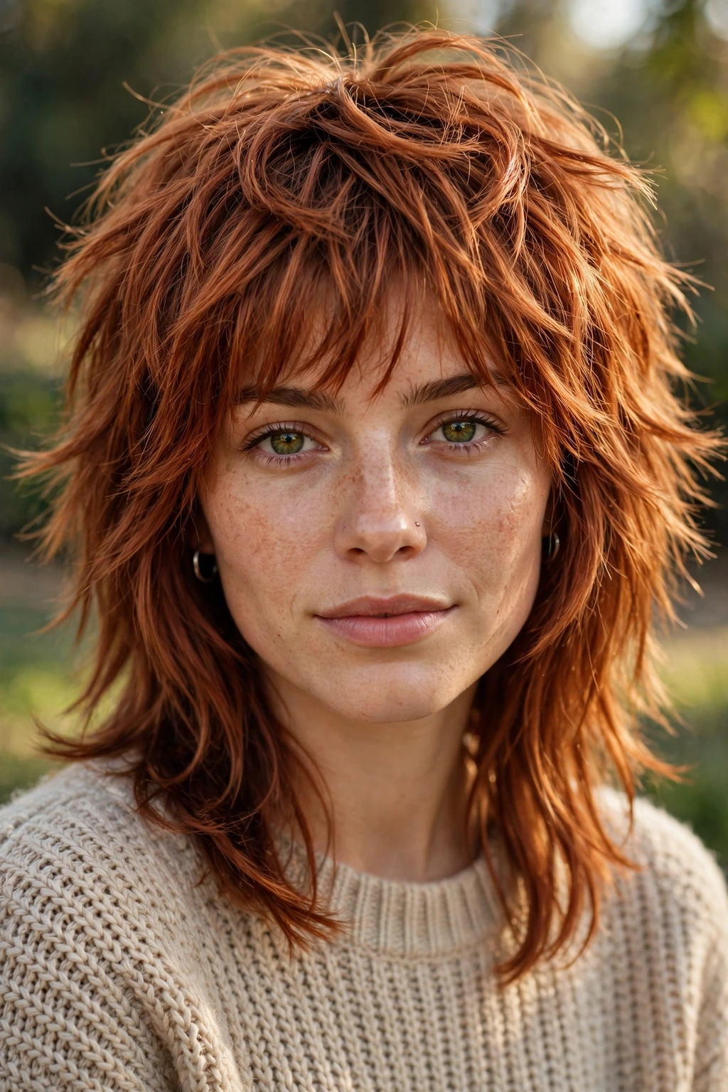 Shoulder length wolf cut