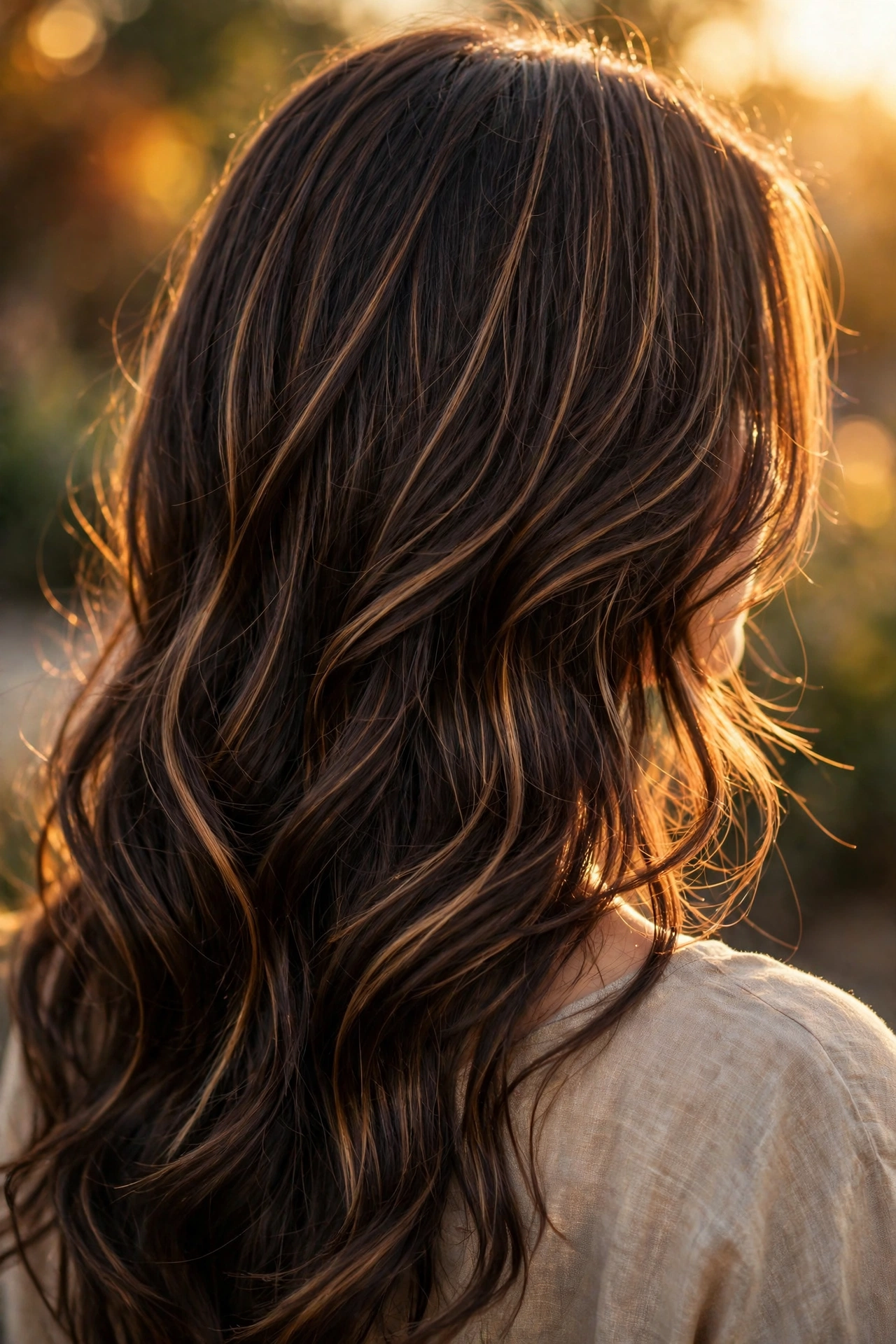Caramel Highlights hairstyle
