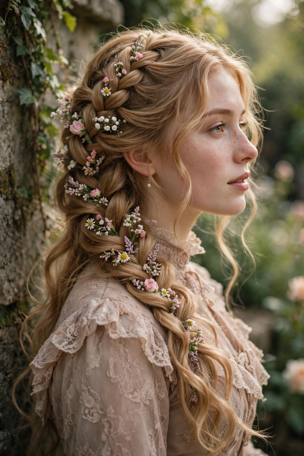 Victorian waterfall braid